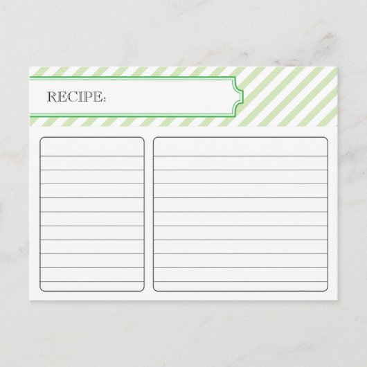Bruidsrecept Kaart - Groen (Voorkant)