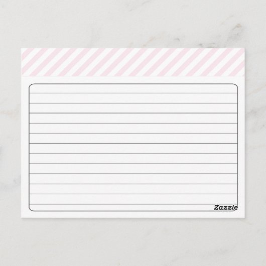 Bruidsrecept Kaart - Roze (Achterkant)