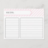 Bruidsrecept Kaart - Roze (Voorkant)
