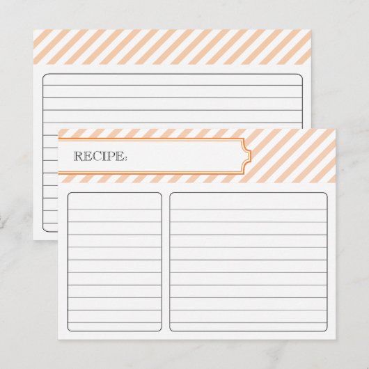 Bruidsrecept Kaart - Sinaasappel (Voorkant / Achterkant)