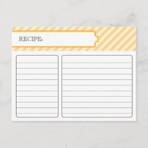 Bruidsrecept Kaart - Sinaasappel en geel