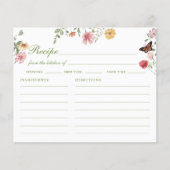 Bruidsreceptenkaart met wilde bloemen (Voorkant)