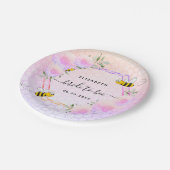 Bruidsregenboog groen bruid worden  papieren bordje (Gekanteld)