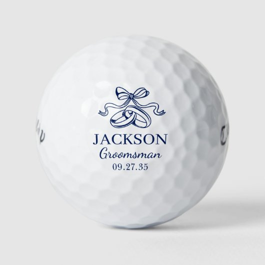 Bruidsringen Bruidsjonker Golfballen (Voorkant)