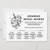 Bruidsroute Bachelorette Rock-n-Roll Heart Kaart (Voorkant)