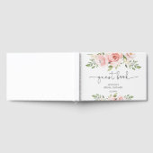 Bruidsroze bloemige bruiloft gastenboek (Volledig)