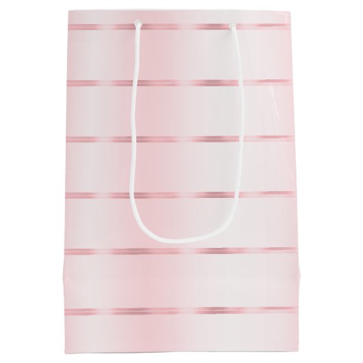 Bruidsroze Lint Boog Bruiloft Feest Medium Cadeauzakje (Achterkant)