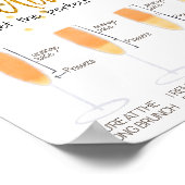 Bruidss brunch bord 'Sparkly Mimosa Bar' Poster (Hoek)