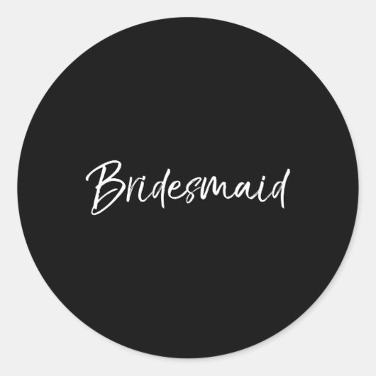 Bruidssalaris voor bruidsmeisje ronde sticker (Voorkant)