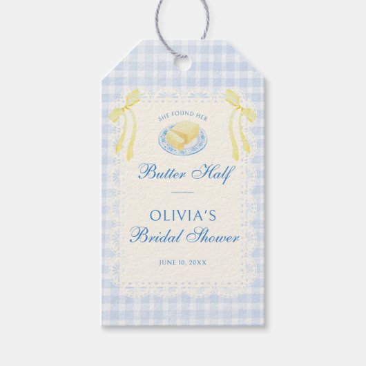 Bruidssalon Butter Half  Cadeaulabel (Voorkant)