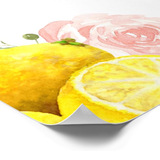 Bruidssalon Lemon Welcome Bord Poster (Hoek)