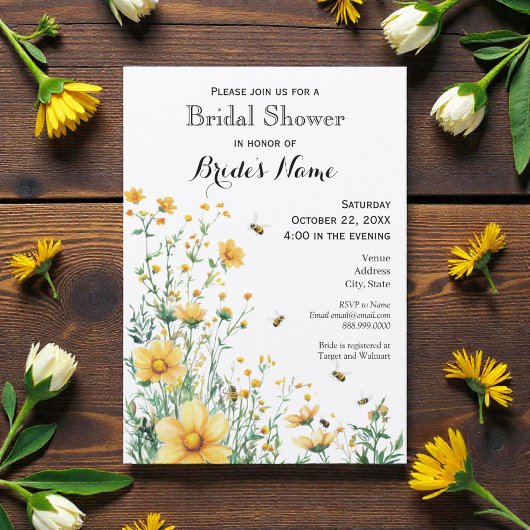 Bruidssalon Meant to Bee Rustic Geel Kaart