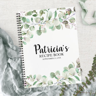 Bruidssalon Receptenboek met Eucalyptusgroen Notitieboek