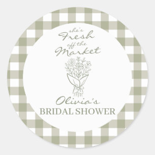 Bruidssalon Rechtstreeks van de Markt Ronde Sticker