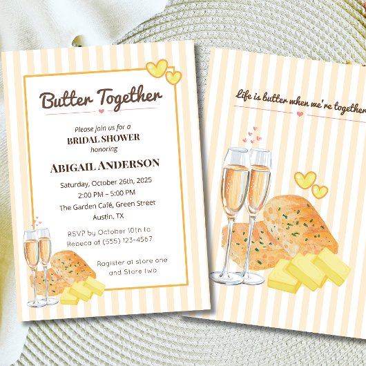 Bruidssalon Uitnodiging 'Samen Boter' Boter & Broo