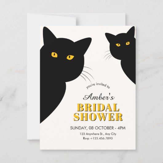 Bruidssalon voor zwarte katten kaart (Voorkant)