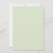 Bruidsschatje Blush | Groene Achtergrond | Trouwen Kaart (Achterkant)