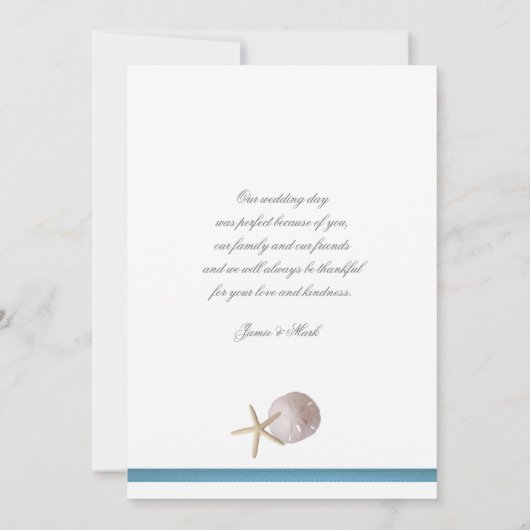 Bruidsschatten Trouwfoto Bedankt (Achterkant)