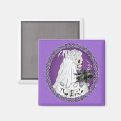 Bruidsschedel - paarse magneet (Voorkant / Achterkant)