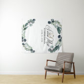 Bruidsshower-achtergrond met tekst TOEKOMSTIGE MRS Wandkleed (In Situ (horizontaal))