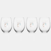 Bruidsshower 'Bride to Be' personaliseren Wijnglas Zonder Voet (Voorkant)