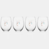 Bruidsshower 'Bride to Be' personaliseren Wijnglas Zonder Voet (Achterkant)