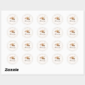 Bruidsshower Dank Je Coffee Thema Ronde Sticker (Vel)