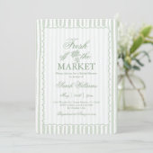 Bruidsshower 'Fresh Off the Market' Kaart (Staand voorkant)