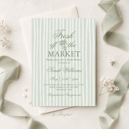 Bruidsshower 'Fresh Off the Market' Kaart