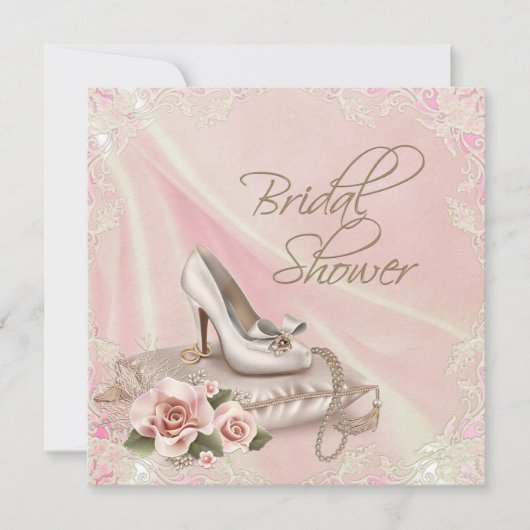 Bruidsshower met hoge hakken kaart (Voorkant)