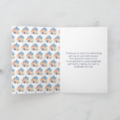 Bruidsshower met Navy Blue en Blush Pompoenen Bedankkaart (Binnen)