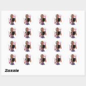 Bruidsshower met wijnproeverij ronde sticker (Vel)