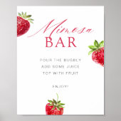 Bruidsshower Mimosa Bar 'Berry in Love' Poster (Voorkant)