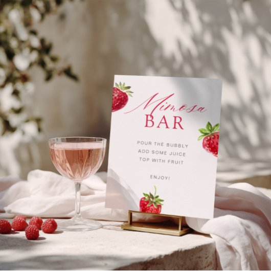 Bruidsshower Mimosa Bar 'Berry in Love' Poster