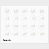 Bruidsshower: Net van de Markt Ronde Sticker (Vel)
