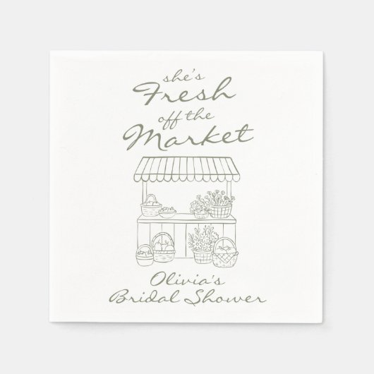 Bruidsshower: Net van de Markt Servet (Voorkant)