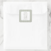 Bruidsshower: Net van de Markt Vierkante Sticker (Tas)