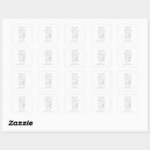 Bruidsshower: Net van de Markt Vierkante Sticker (Vel)