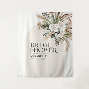 Bruidsshower pampas gras modern elegant natuurlijk wandkleed