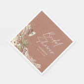 Bruidsshower pampas gras moderne boho elegant servet (Hoek)