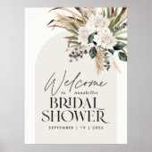 Bruidsshower pampas gras moderne boho elegante foa poster (Voorkant)