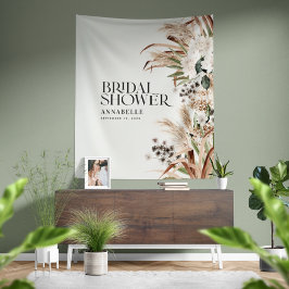 Bruidsshower pampasgras modern elegant natuurlijk wandkleed