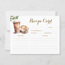 Bruidsshower Receptkaart 'Coffee Love is Brewing' Kaart