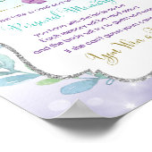 Bruidsshower spel Zeemeermin Wie ben ik Geheugensp Poster (Hoek)