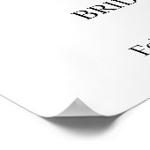 Bruidsshower Sunflowers Groene Sign Poster (Hoek)