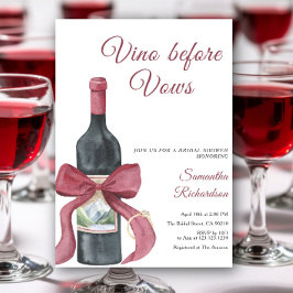 Bruidsshower Vino before Vows Kaart