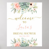 Bruidsshower welkom bord met succulenten poster (Voorkant)