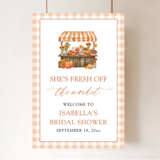 Bruidsshower Welkom Vers Fris van de Markt Poster