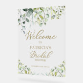Bruidsshower Welkomstbord met Groene Decoratie (Hoek)