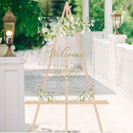 Bruidsshower Welkomstbord met Groene Decoratie